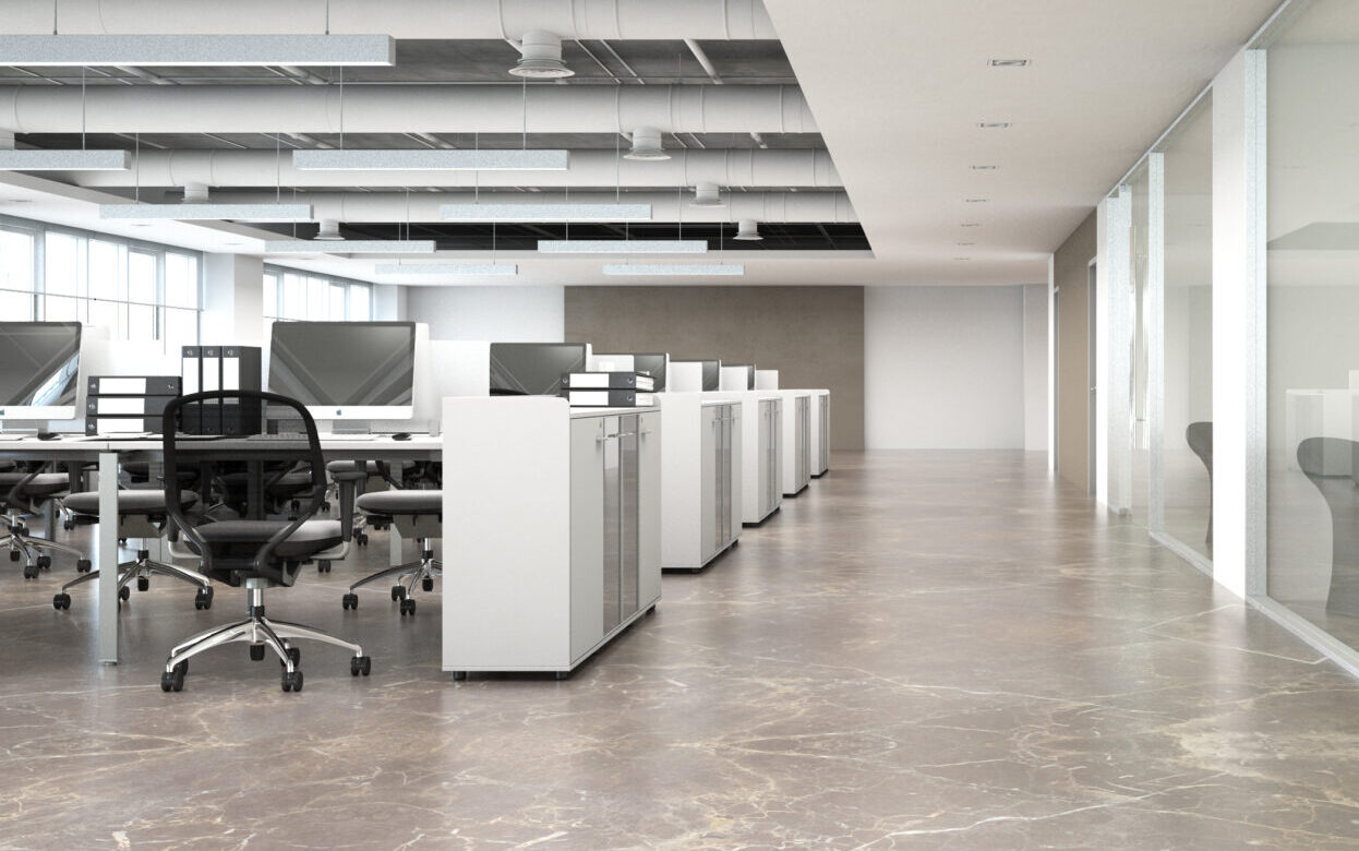 3d rendering open space office interior 1 scaled e1752532065288
